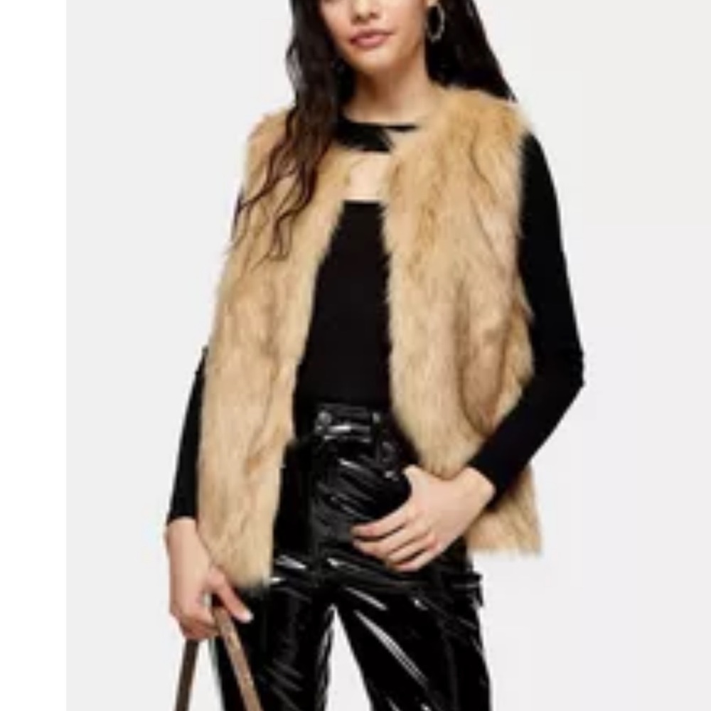 Cute furry jacket by topshop